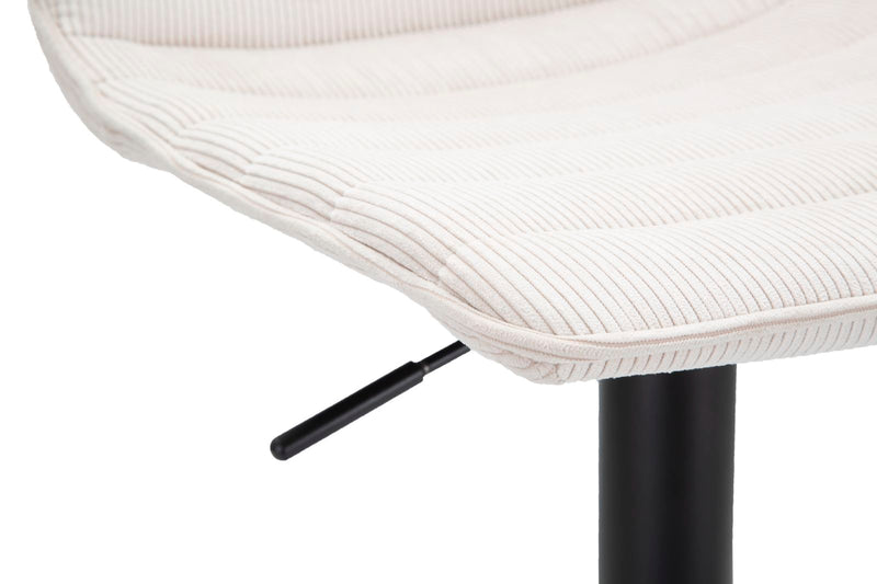 Tabouret de bar blanc réglable avec mécanisme de levage – High Collection