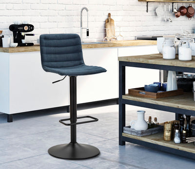 Tabouret de bar réglable bleu marine avec mécanisme de levage – Collection High