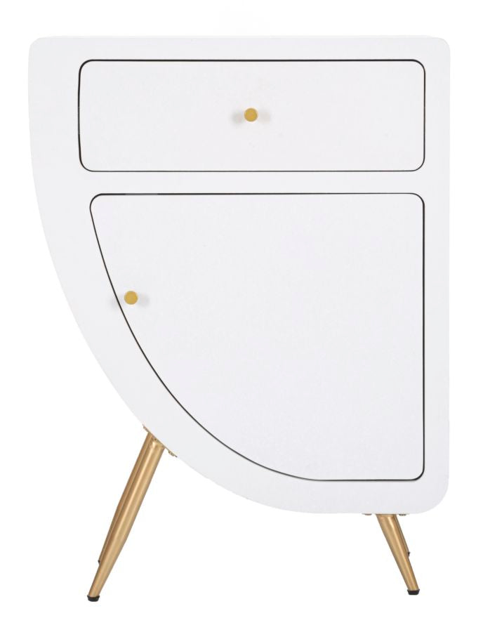 Table de chevet haute blanche avec tiroir – Table de chevet Venus