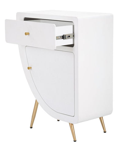 Table de chevet haute blanche avec tiroir – Table de chevet Venus