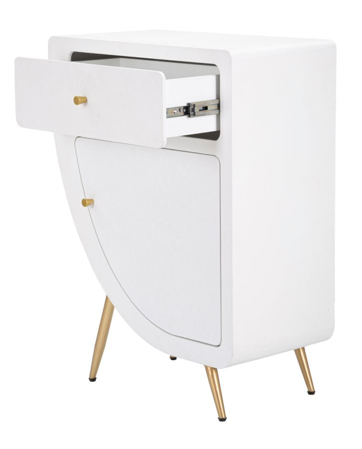 Table de chevet haute blanche avec tiroir – Table de chevet Venus