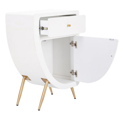 Table de chevet haute blanche avec tiroir – Table de chevet Venus