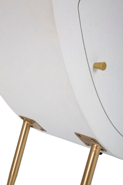 Table de chevet haute blanche avec tiroir – Table de chevet Venus