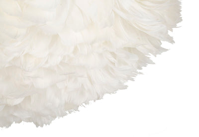 Plafonnier blanc en plumes – Luminaire suspendu élégant