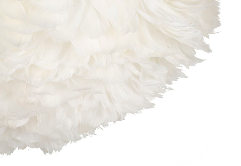Plafonnier blanc en plumes – Luminaire suspendu élégant