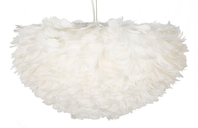 Plafonnier blanc en plumes – Luminaire suspendu élégant