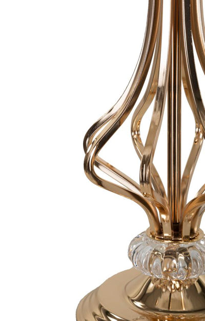 Lampe de table en plumes blanches avec pied décoratif – Tarty Design