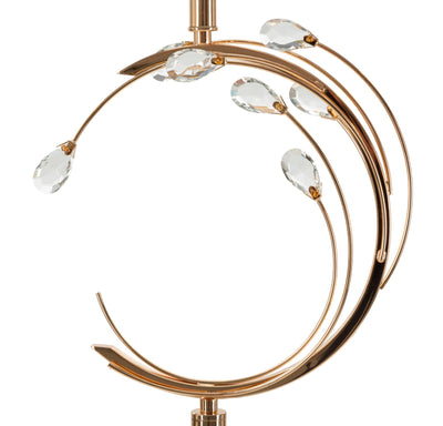 Lampadaire blanc et doré avec pied rond – Bruxelles Modern Design