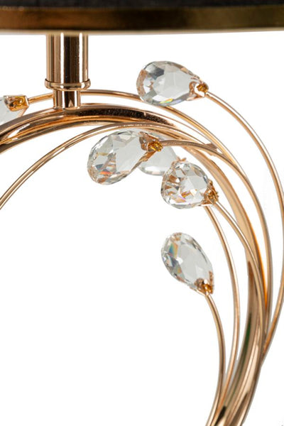 Lampadaire blanc et doré avec pied rond – Bruxelles Modern Design