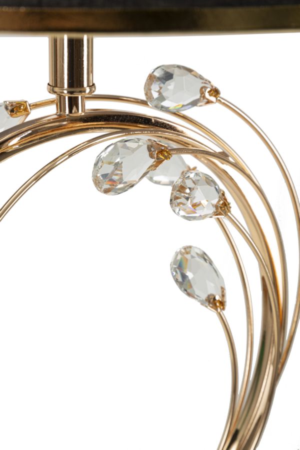 Lampadaire blanc et doré avec pied rond – Bruxelles Modern Design