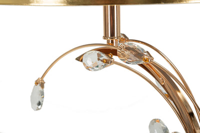 Lampe de table noire et dorée avec abat-jour en tissu – Bruxelles Collection