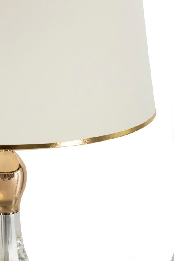 Lampadaire vert et doré avec abat-jour en tissu – Bratislava Modern