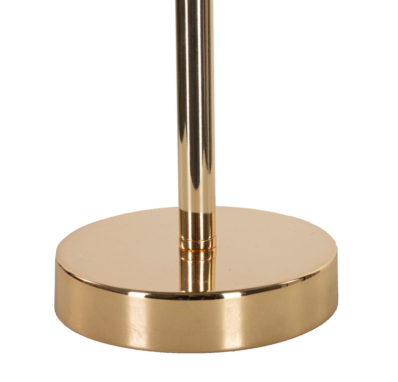 Lampe de table grise avec abat-jour en tissu et motif palmier – Style tropical