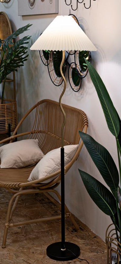 Lampadaire doré et blanc avec accents en cristal – Closy Modern Design