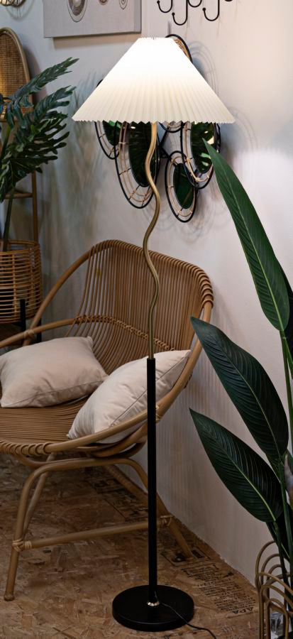 Lampadaire doré et blanc avec accents en cristal – Closy Modern Design