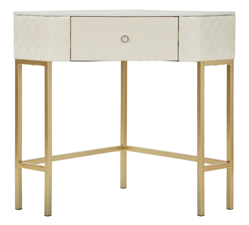 Console blanche avec cadre doré – Angie Design élégant
