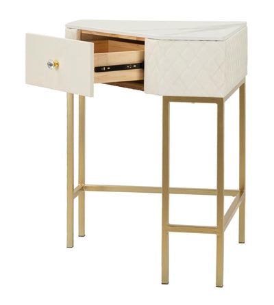 Console blanche avec cadre doré – Angie Design élégant