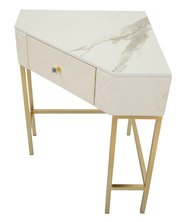 Console blanche avec cadre doré – Angie Design élégant