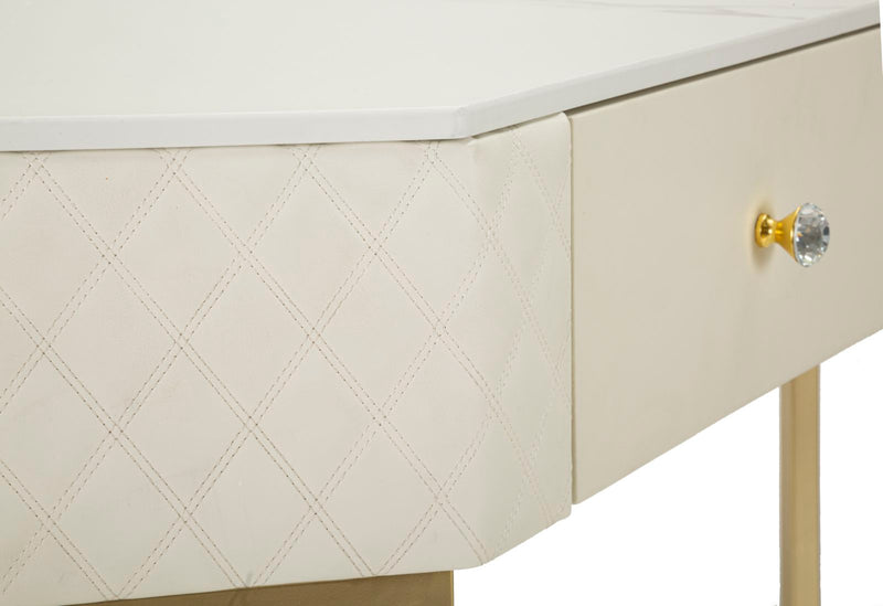 Console blanche avec cadre doré – Angie Design élégant