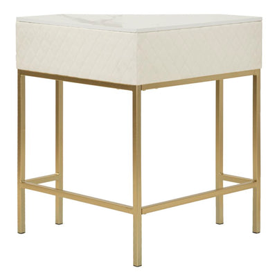 Console blanche avec cadre doré – Angie Design élégant