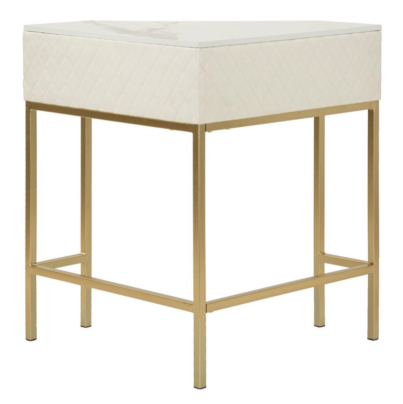 Console blanche avec cadre doré – Angie Design élégant