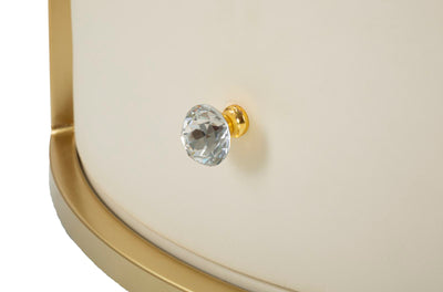 Table basse ronde avec piètement doré – Sharon Modern Design