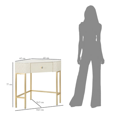 Console blanche avec cadre doré – Angie Design élégant