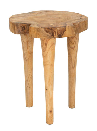 Tabouret rond en teck – Kursi Wooden Accent Seat