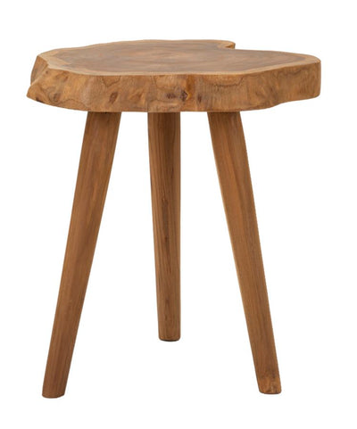 Tabouret rond en teck – Budut Wooden Accent Seat