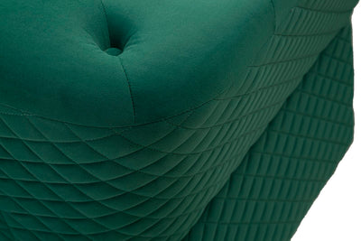 Canapé en velours vert avec coussins – Canapé 2 places Emy