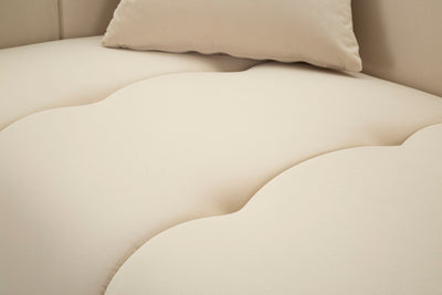 Canapé rembourré crème avec coussins – Canapé 2 places Alma