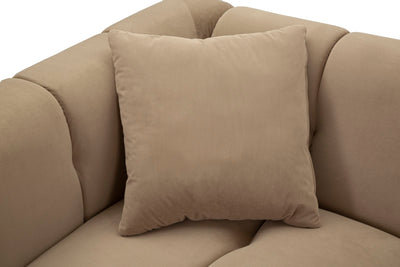 Canapé rembourré gris avec coussins – Canapé 2 places Alma