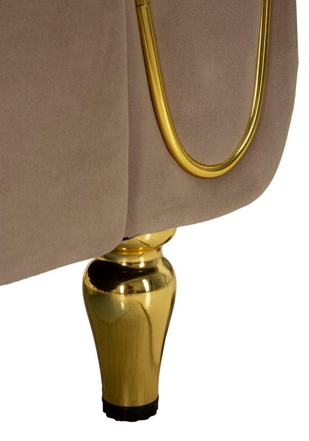 Canapé rembourré gris avec coussins – Canapé 2 places Alma