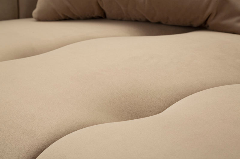 Canapé rembourré gris avec coussins – Canapé 2 places Alma