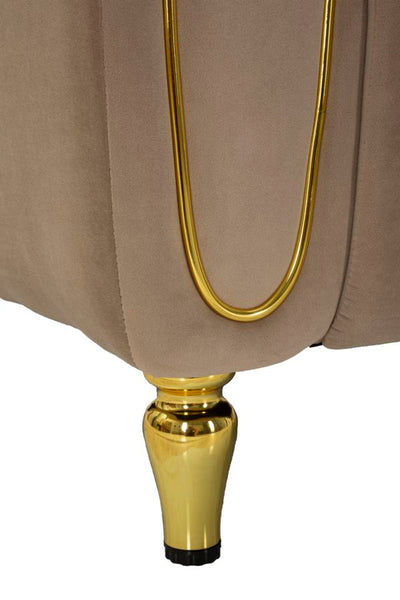 Fauteuil rembourré gris avec coussin – Fauteuil d'appoint Alma