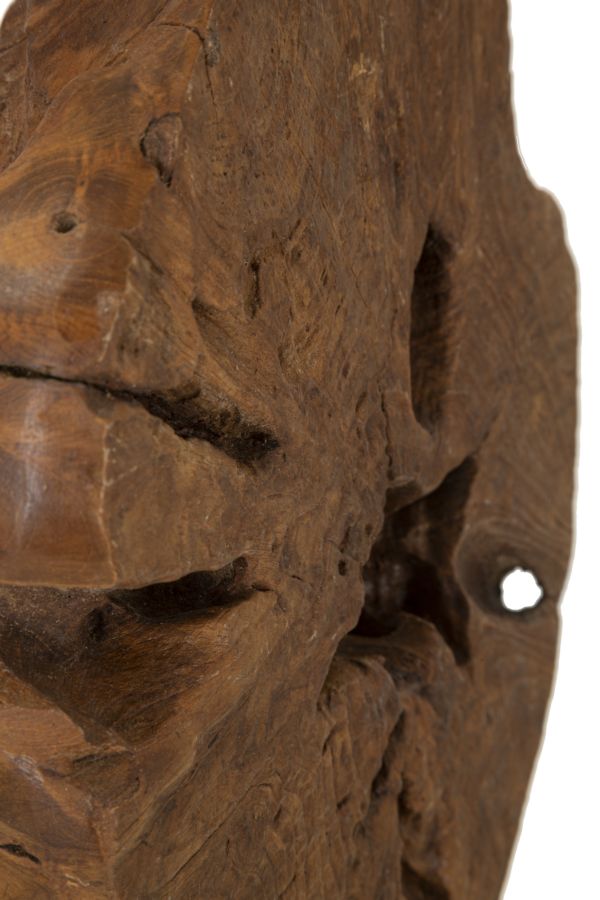 Lampe de table en bois de teck avec pied sculpté – Collection Kepala