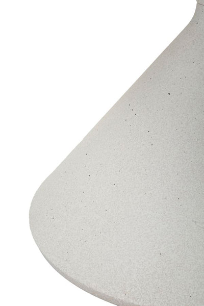 Table d'appoint ronde blanche avec base sculpturale – Style contemporain