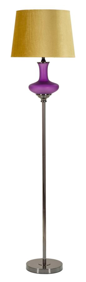 Lampadaire blanc et noir avec abat-jour en tissu – Miiva One Modern