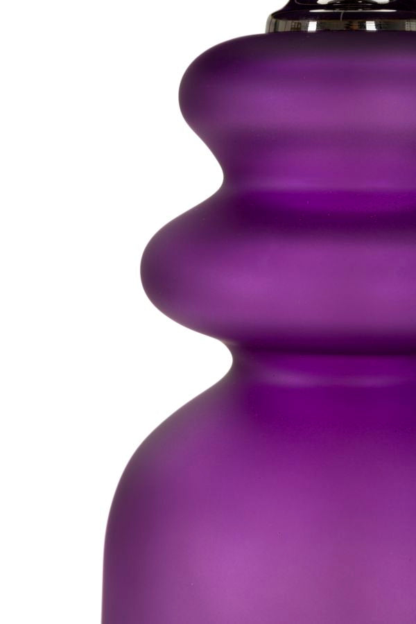 Lampe de table dorée et violette avec abat-jour en tissu – Collection Miiva Two