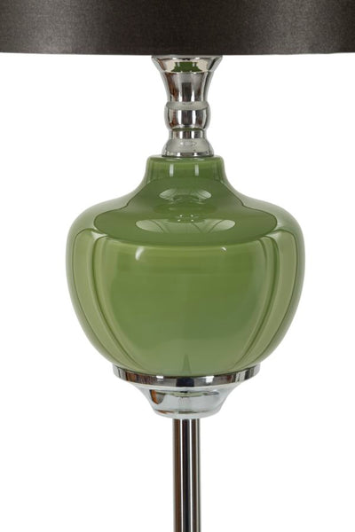 Lampadaire noir et doré avec abat-jour en tissu – Eva One Modern Design