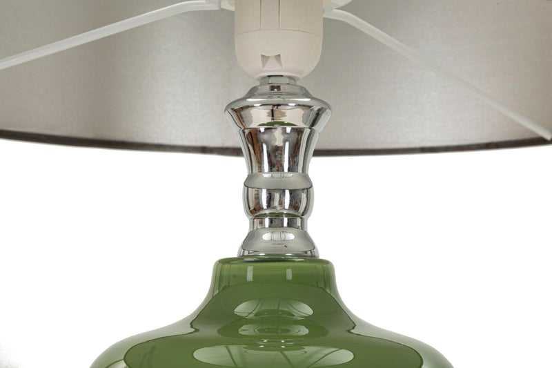 Lampadaire noir et doré avec abat-jour en tissu – Eva One Modern Design