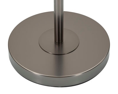 Lampadaire blanc et argent avec abat-jour en tissu – Bright One Modern