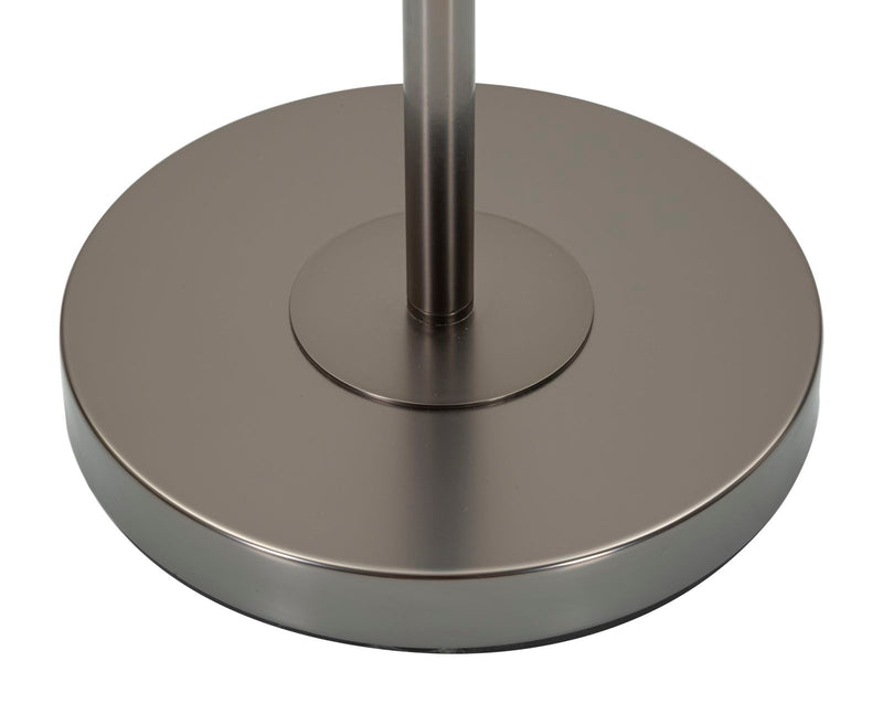 Lampadaire blanc et argent avec abat-jour en tissu – Bright One Modern