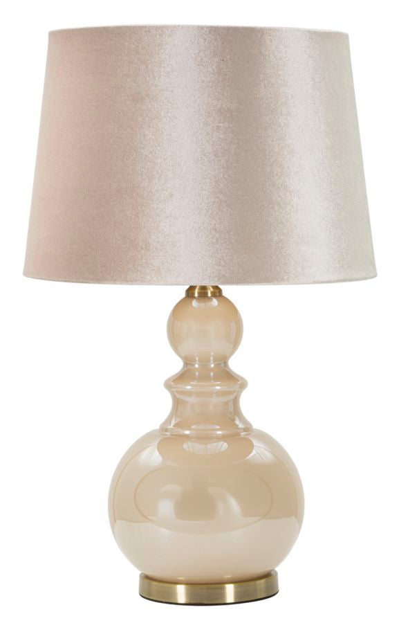 Lampe de table décorative dorée avec abat-jour en tissu – Perly Tower Design