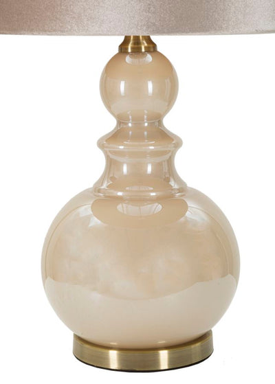 Lampe de table décorative dorée avec abat-jour en tissu – Perly Tower Design