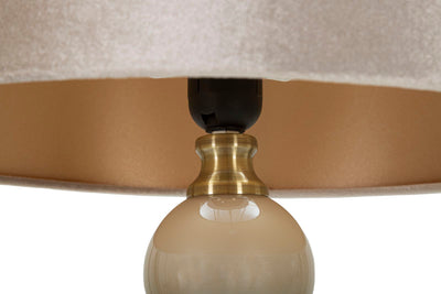 Lampe de table décorative dorée avec abat-jour en tissu – Perly Tower Design