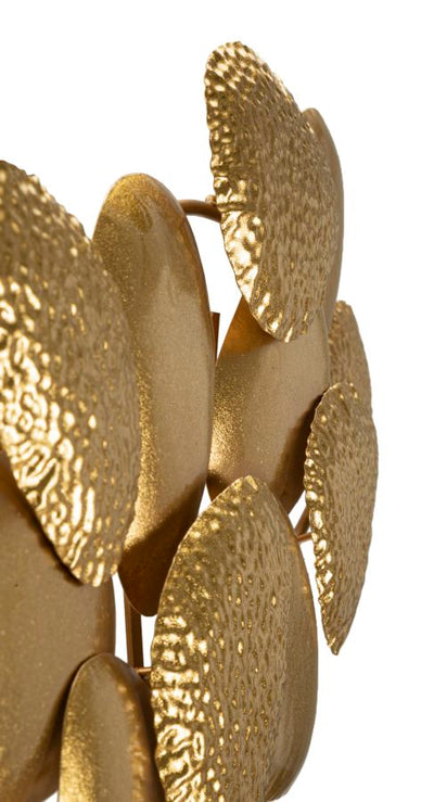 Applique murale en métal doré avec motif coquillage – Éclairage décoratif