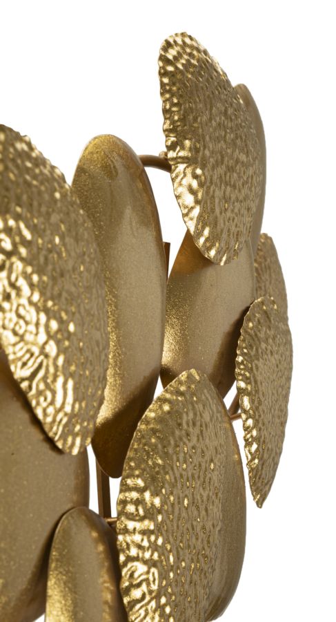 Applique murale en métal doré avec motif coquillage – Éclairage décoratif