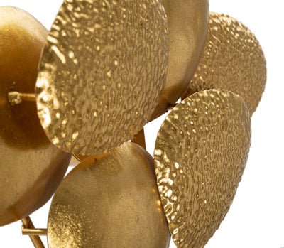 Applique murale en métal doré avec motif coquillage – Style contemporain