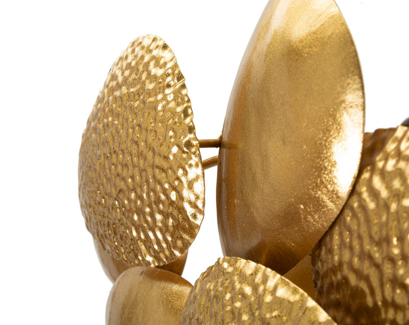 Applique murale en métal doré avec motif coquillage – Style contemporain